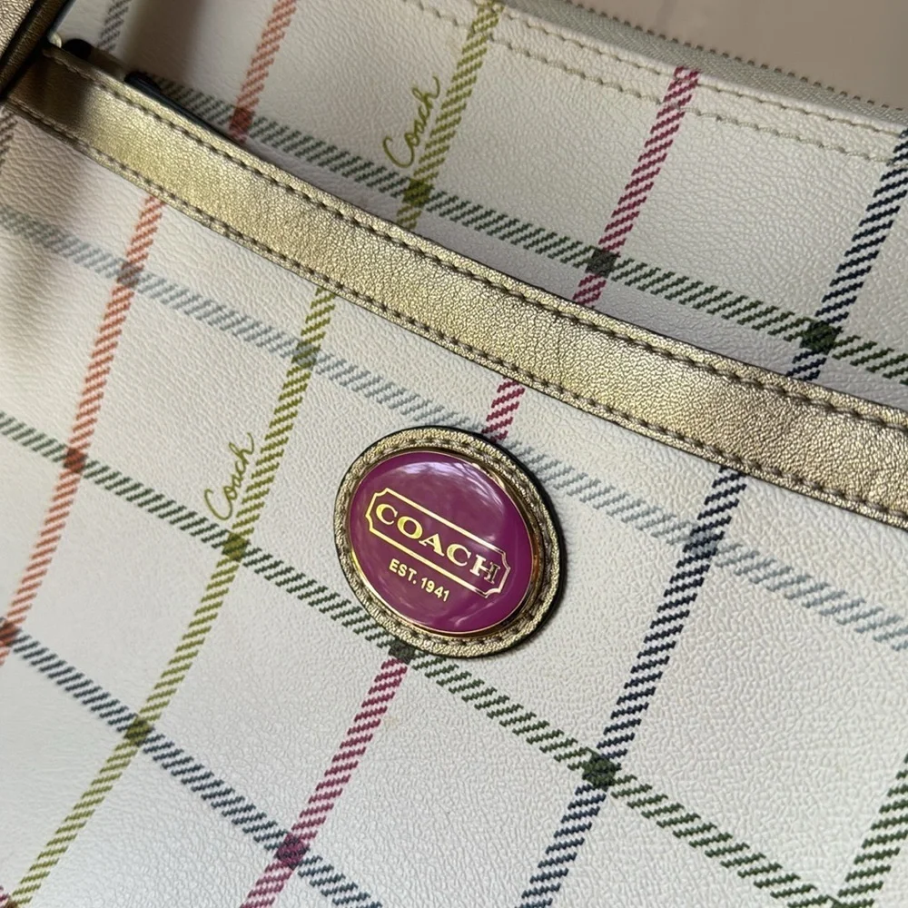 COACH Peyton purse Tattersall File Crossbody - Picture 3 of 10